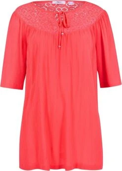 Longue Tunique En Viscose Aspect Froissé, Manches 1/2 18 Longue Tunique En Viscose Aspect Froissé, Manches 1/2 -Venus Mode Winkel 21044830 APMWYgai