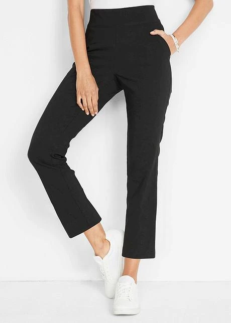 Pantalon 7/8 En Bengaline Avec Taille élastiquée 4 Pantalon 7/8 En Bengaline Avec Taille élastiquée - Afbeelding 2