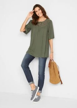 Longue Tunique En Viscose Aspect Froissé, Manches 1/2 14 Longue Tunique En Viscose Aspect Froissé, Manches 1/2 -Venus Mode Winkel 21056646 yp80UeCv