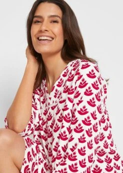 Robe-tunique Avec Col V Et Empiècement En Dentelle -Venus Mode Winkel 21094574 OyUjbT9E