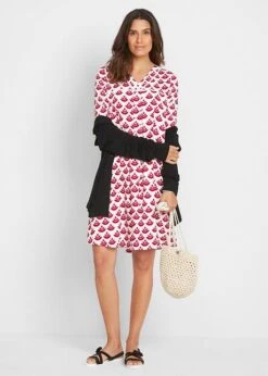 Robe-tunique Avec Col V Et Empiècement En Dentelle -Venus Mode Winkel 21094585 QGf5XJRB