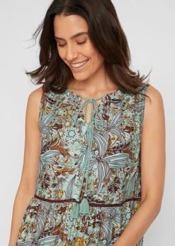 Robe Longue Avec Imprimé Bordure En Viscose 13 Robe Longue Avec Imprimé Bordure En Viscose -Venus Mode Winkel 21095943 RzJQ4F0q