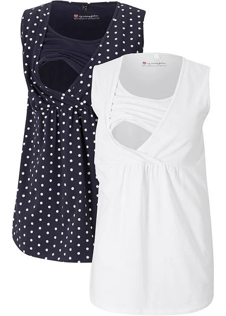 Lot De 2 Tops De Grossesse/d'allaitement 3 Lot De 2 Tops De Grossesse/d'allaitement
