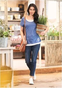 Jean Confort-stretch Avec Fente, 7/8 -Venus Mode Winkel 21118527 bO3jqYWz