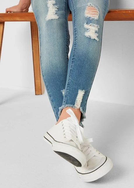 Jean Skinny Fille Avec Effet Usé 7 Jean Skinny Fille Avec Effet Usé - Afbeelding 5