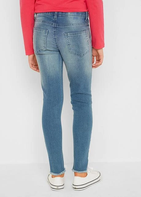 Jean Skinny Fille Avec Effet Usé 5 Jean Skinny Fille Avec Effet Usé - Afbeelding 3