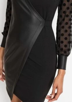Robe Avec Empiècement Enduit Et Manches En Dentelle -Venus Mode Winkel 21150193 7jJDFghP