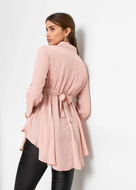 Blouse Longue Avec Ceinture Avec Polyester Recyclé 5 Blouse Longue Avec Ceinture Avec Polyester Recyclé - Afbeelding 3