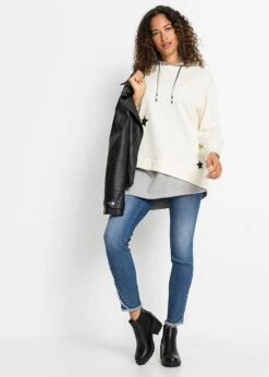 Rainbow Sweat-shirt à Capuche Et Base Asymétrique -Venus Mode Winkel 21172702 lRSkCcQP