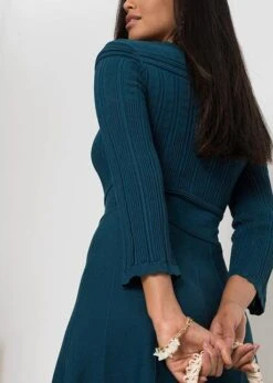 Robe En Maille à Motif Ajouré Avec Viscose -Venus Mode Winkel 21176215 8vpUMkPF