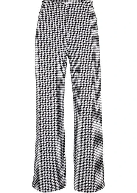 Pantalon Extensible à Motif Pied-de-poule, Wide Leg 10 Pantalon Extensible à Motif Pied-de-poule, Wide Leg - Afbeelding 8