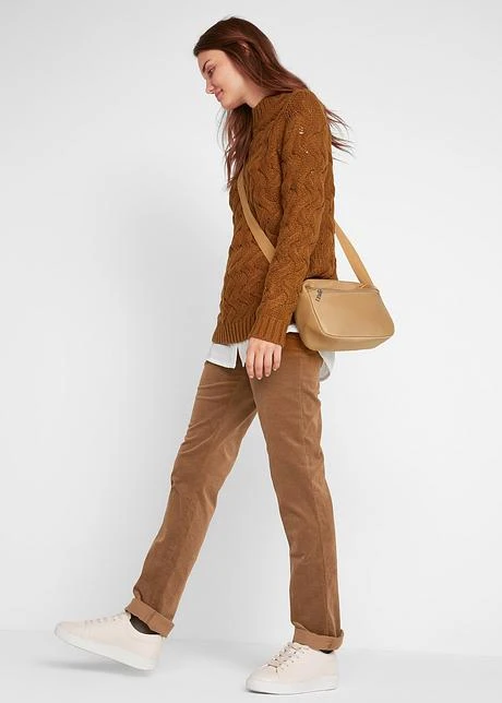 Pantalon Stretch En Velours Côtelé, Straight 6 Pantalon Stretch En Velours Côtelé, Straight - Afbeelding 4