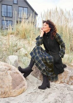 Robe Midi évasée En Flanelle Avec Volants -Venus Mode Winkel 21217787 T8akx9Fz