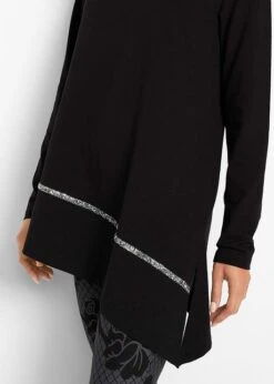 T-shirt Long De Coupe Asymétrique Avec Effet Brillant -Venus Mode Winkel 21220841 ZK48d9Ug