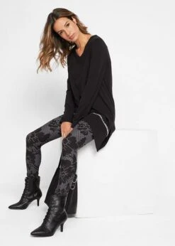 T-shirt Long De Coupe Asymétrique Avec Effet Brillant -Venus Mode Winkel 21220851 JP4H1hwr