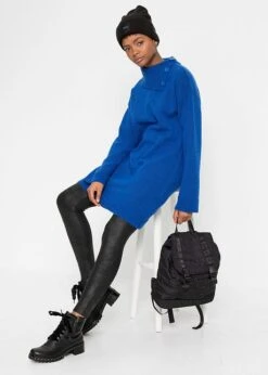 Rainbow Robe En Maille Avec Col Volumineux -Venus Mode Winkel 21237281 me61Ygm1