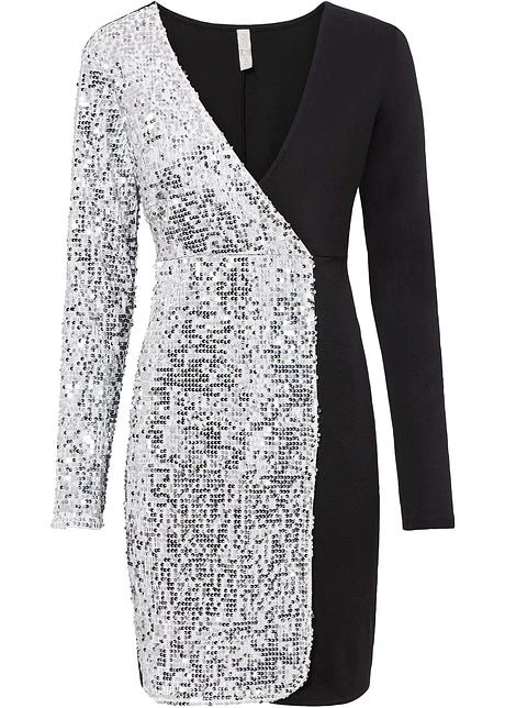 Robe Courte Avec Empiècement à Paillettes 3 Robe Courte Avec Empiècement à Paillettes