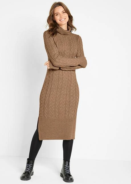 Robe En Maille Midi Structurée 4 Robe En Maille Midi Structurée - Afbeelding 2