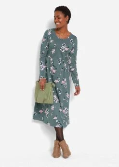 Robe Midi En Jersey Ample-évasée En Coton, Manches Longues 11 Robe Midi En Jersey Ample-évasée En Coton, Manches Longues -Venus Mode Winkel 21288272 4HHV5KMj