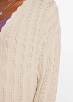 Gilet Court En Maille Ajourée Avec Viscose -Venus Mode Winkel 21309261 8RjaQiFf