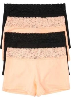 Lot De 4 Boxers Femme Avec Dentelle