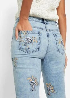 Jean à Broderie Florale  -Venus Mode Winkel 21312429 dx07vrJO