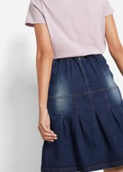 Jupe En Jean Avec Plis Religieuse Et Taille Confortable, Trapèze -Venus Mode Winkel 21318574 nyboYLaE