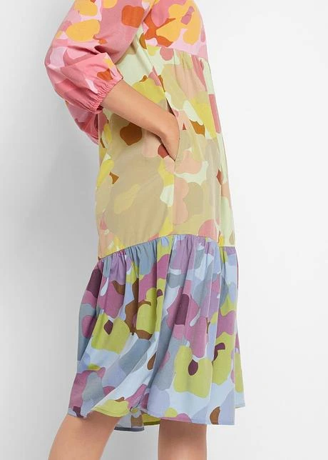 Robe-tunique Ample En Mélange Viscose Longueur Midi, Manches 7/8 7 Robe-tunique Ample En Mélange Viscose Longueur Midi, Manches 7/8 - Afbeelding 5