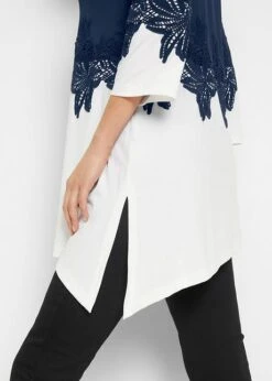 T-shirt Long De Coupe Asymétrique Avec Dentelle 14 T-shirt Long De Coupe Asymétrique Avec Dentelle -Venus Mode Winkel 22003384 Uno3bWUo