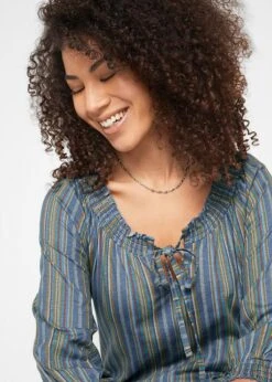 T-shirt Tunique à Manches 3/4, Rayé -Venus Mode Winkel 22008644 6joO3qVF