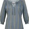T-shirt Tunique à Manches 3/4, Rayé