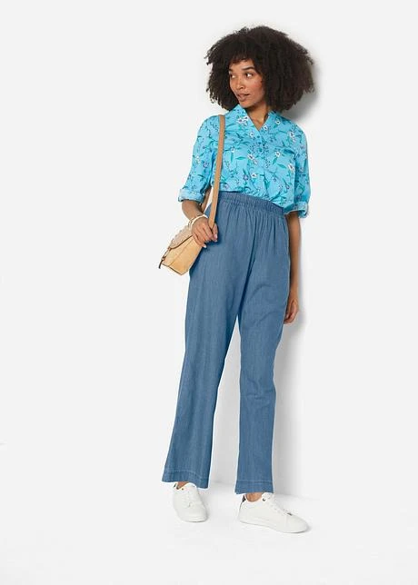 Jean à Enfiler Léger Avec Taille Confortable, Coupe Large 6 Jean à Enfiler Léger Avec Taille Confortable, Coupe Large - Afbeelding 4