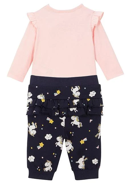 Body Manches Longues + Pantalon Sweat Bébé (Ens. 2 Pces.) Coton 4 Body Manches Longues + Pantalon Sweat Bébé (Ens. 2 Pces.) Coton - Afbeelding 2