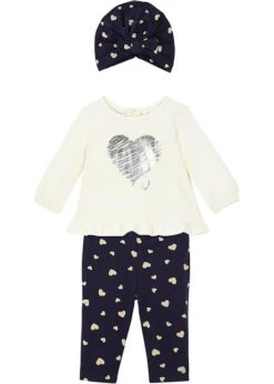 T-shirt + Legging + Bonnet Bébé (Ens. 3 Pces.) Coton