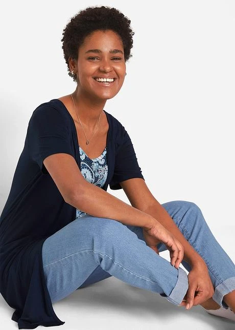 T-shirt 2en1 Imprimé à Encolure Ronde 8 T-shirt 2en1 Imprimé à Encolure Ronde - Afbeelding 6