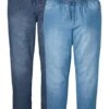 Lot De 2 Jeans à Taille élastiquée Classic Fit En Denim Estival