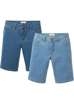 Lot De 2 Bermudas En Jean Extensibles Coupe Confort, Regular
