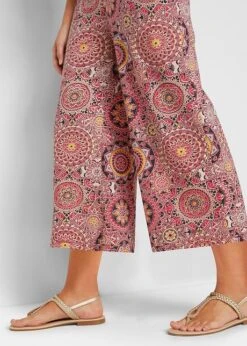 Jupe-culotte Large En Jersey Avec Large Taille Smokée, Longueur 7/8 -Venus Mode Winkel 22047996 Z12pYrRK