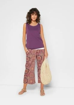 Jupe-culotte Large En Jersey Avec Large Taille Smokée, Longueur 7/8 -Venus Mode Winkel 22047999 qG5K7ngQ