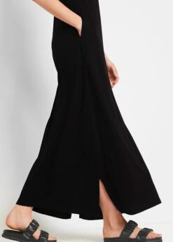 Robe Longue En Jersey Coton/viscose Avec Poches Et Fentes Sur Les Côtés -Venus Mode Winkel 22057231 iSdNixa5