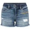 Rainbow Short En Jean à Broderie -Venus Mode Winkel 22061062 22P5l80E