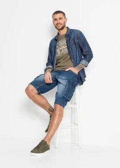Bermuda En Jean Cargo, Loose Fit -Venus Mode Winkel 22068179 S8H0rVps