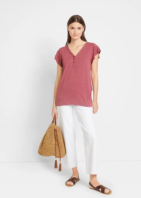 Blouse T-shirt De Grossesse Avec Fonction Allaitement Avec Viscose 6 Blouse T-shirt De Grossesse Avec Fonction Allaitement Avec Viscose - Afbeelding 4