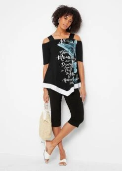 T-shirt à épaules Dénudées Avec Imprimé -Venus Mode Winkel 22080942 sEx7jiNh