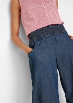 Jupe-culotte Ample Avec Large Empiècement Taille Confortable En Twill Léger -Venus Mode Winkel 22082590 H7lABP46