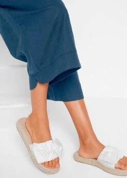 Pantalon En Lin à Empiècement Taille Confortable, Longueur 3/4 12 Pantalon En Lin à Empiècement Taille Confortable, Longueur 3/4 -Venus Mode Winkel 22082716 yzoxehWP