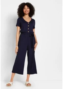 Combipantalon En Jersey Avec Col V, Manches Courtes -Venus Mode Winkel 22090320 1RfWjVgN