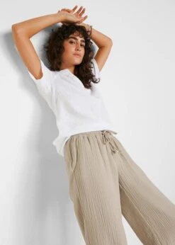 Pantalon Palazzo En Gaze De Coton -Venus Mode Winkel 22100743 Z3ToPlv4