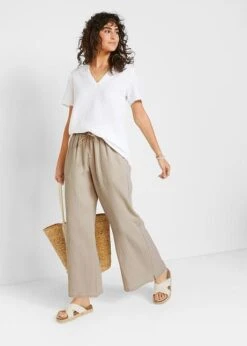 Pantalon Palazzo En Gaze De Coton -Venus Mode Winkel 22100744 pLBi3PH7