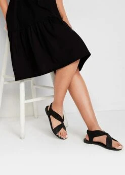 Robe à Volants Plats Longueur Genou En Coton -Venus Mode Winkel 22105665 XACR96zV